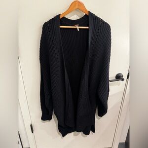 Free People Black Knit Cardigan